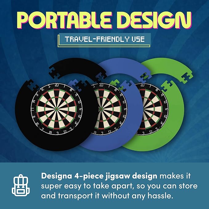 | Dartboard Surround Durable Lightweight EVA Jigsaw Ring Design, Multiple Colours