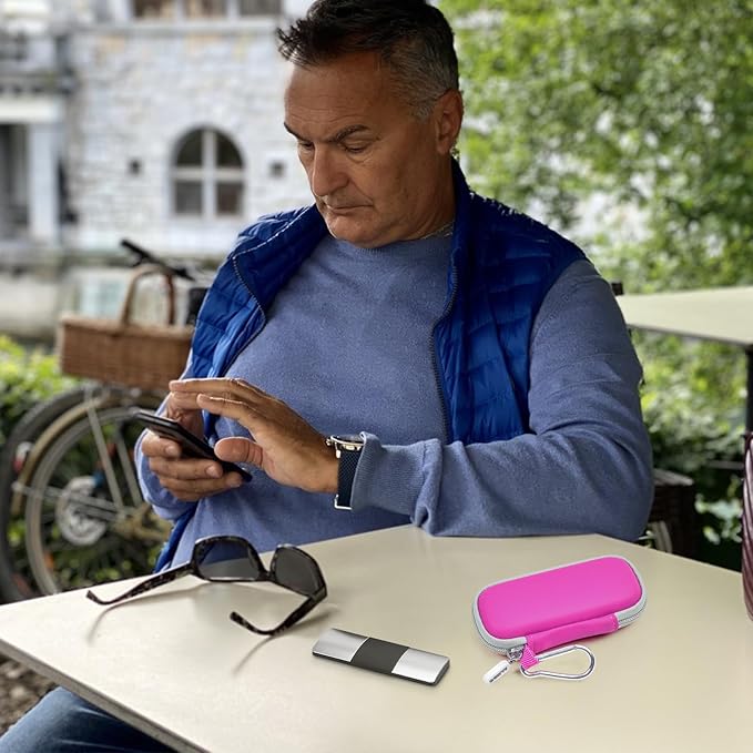 Heart Monitor Case Compatible with AliveCor Kardia Mobile ECG/for KardiaMobile 6L for Apple and Android Device - CASE ONLY (Rose Red)