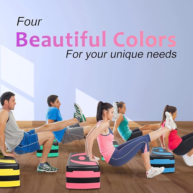 Adjustable Exercise Workout Aerobic Stepper Step Platform Trainer