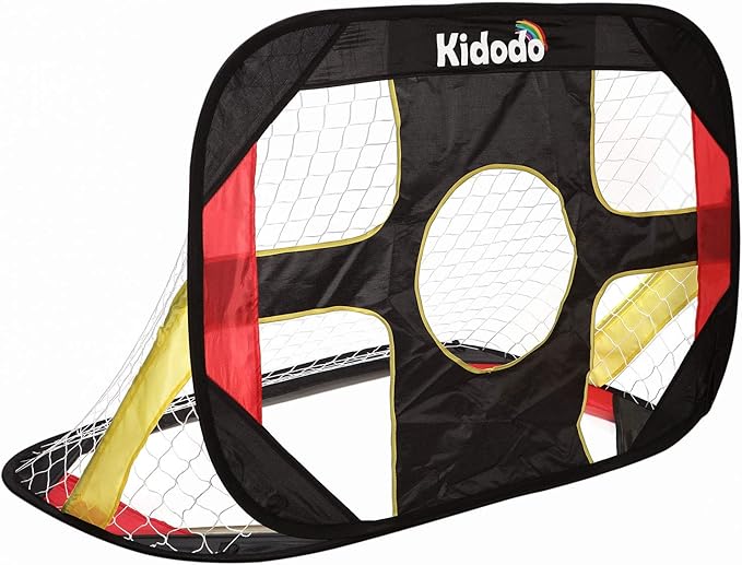 Kidodo Portable Soccer Goal Net Set - Pop Up Training Soccer Goals for Backyard - Indoor or Outdoor Versions - Easy Assembly - Great for Kids and Adults