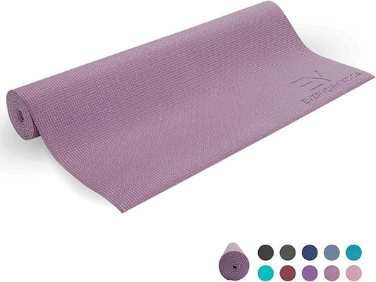 Everyday Yoga Deluxe Mat - 72"L x 24"W Non Slip Exercise Mat, Anti-Tear, 3-5mm Thickness for Yoga, Pilates & Floor Workouts
