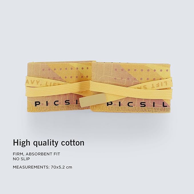 PICSIL Adjustable Wrist Support, Premium Fabric Weightlifting and Yoga Sweat Bands for Gym, for Women and Men, 1 Pair