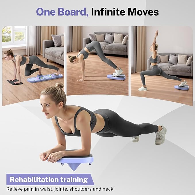 Pilates Board,Foldable Pilates Reformer Equipment with Timer, 7-in-1 Multi-Purpose Portable Pilates Reformer Machine Home Pilates Kit for Home Workout,Fitness,Exercise,Abs