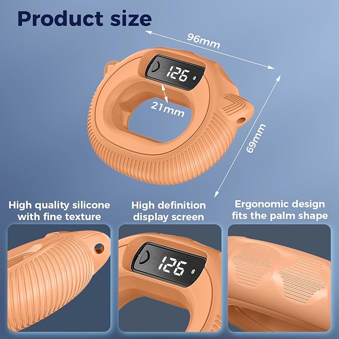 Smart Hand Grip Strengthener for Exercise and Fun, Gorifei Grip Strengthener with Comfortable and Soft Silicone Material, Suitable for Grip Strength Training, 5 Games Available and Control Shorts Browsing&Photos Taking on Phone