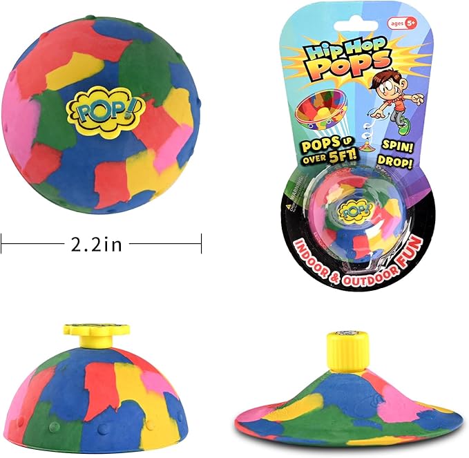 Bounce Bowls Camouflage - Bupduq Fidget Toy for Kids & Adults Spinning Stress Relief, Pop Up Game for School, Party & Intelligence Development - Perfect Anxiety Toy