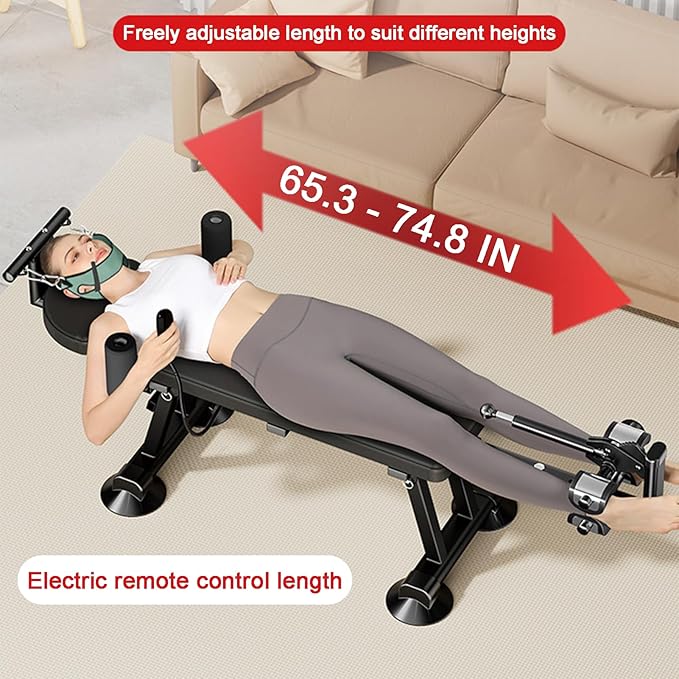 Fitness Full Body Traction Bed, Massage Cervical Traction Bench & Lumbar Traction Bed, Lumbar Decompression Table, Alternative Inversion Traction Table