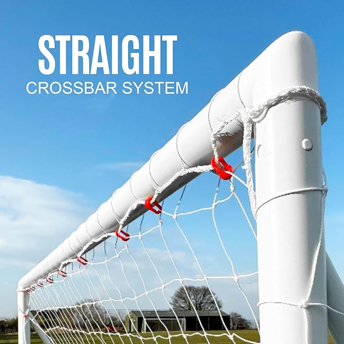 QUICKPLAY Q-Fold Soccer Goal | 30-Second Folding Design for Easy Setup | Portable & Weatherproof uPVC Soccer Goal for Backyard | Durable Post for Adults & Kids