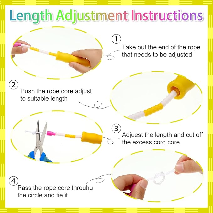 Yunsailing 20 Pack Jump Ropes for Adults Kids, 9.2 Feet Adjustable Length Free Segmented Skipping Rope Bulk Soft Beaded Jumping Ropes for Women Men Exercise Training Workout Weight Loss