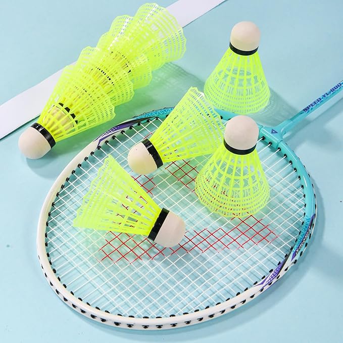 12 Pack Nylon Badminton Shuttlecocks Badminton Birdie Balls with Great Stability and Durability,Shuttlecock Indoor Outdoor Sports Hight Speed Training
