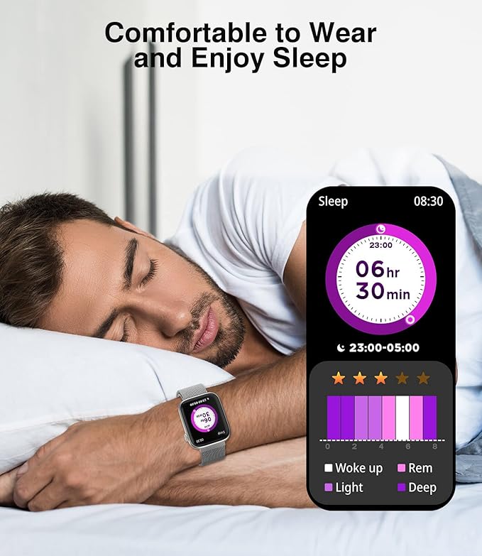 EarlySincere Smart Watch for Women with Bluetooth Call Answer/Dial,1.9'' HD Full Touch Screen Fitness Tracker, Smartwatch with Heart Rate Blood Oxygen Blood Pressure Sleep Monitor for Android iOS