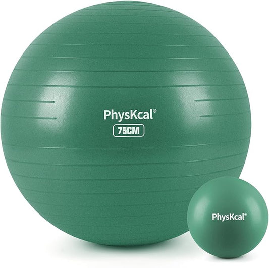 Yoga Ball for Exercise, Pilates Set, 4 Sizes Fitness Ball for Workout, Birthing, Pregnancy, Physical Therapy- Pump Included
