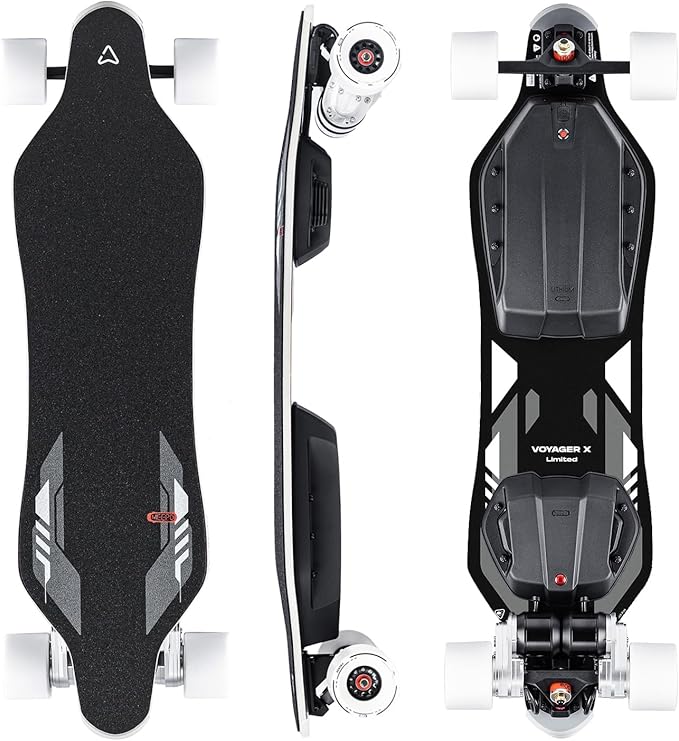 MEEPO Electric Longboard Skateboard with Remote for Adults, 34 MPH Top Speed, 30 Miles Long Range with 2800W*2 Gear Drive Motor, Bamboo & Fiberglass Deck, 330 LBS Max Load, Voyager X