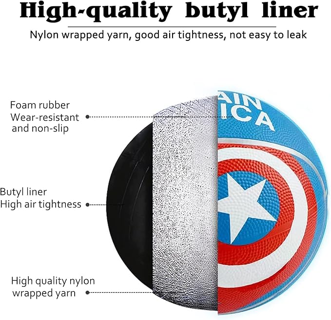 Kids Basketball Size 5 Youth Basketball 27.5" for Indoor Outdoor Play Games,Training Basketball for Beginner(Boys&Girls)