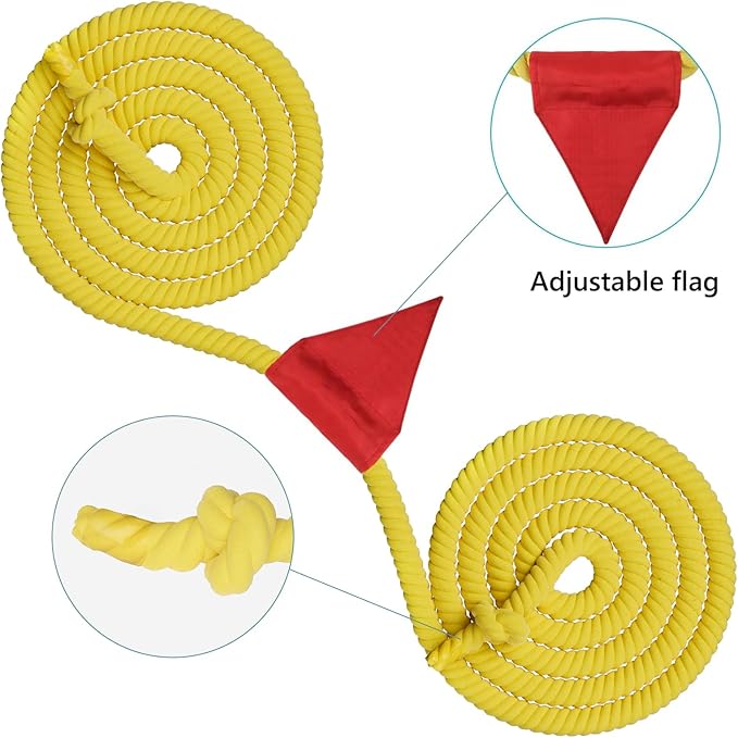 X XBEN Tug of War Rope with Flag for Kids, Teens and Adults 40FT, Soft Cotton Rope Games for Team Building Activities, Family Reunion, Birthday Party
