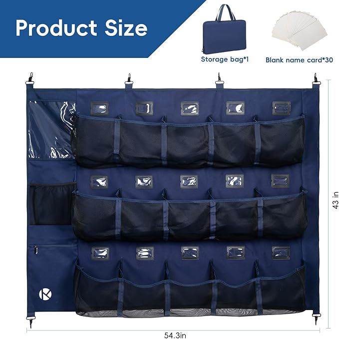 Baseball/Softball Dugout Organizer - 15+ Helmet & Glove Storage Bag, Military-Grade 900D Fabric & 6 Reinforced Steel Hooks