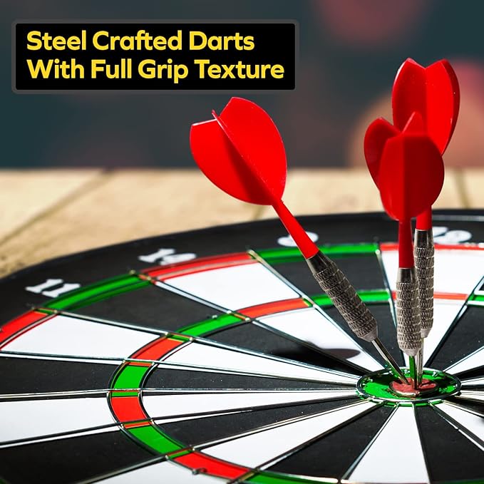 THOUSAND OAKS BARREL CO. | Personalized Dartboard & Cabinet Set with 6 Steel Tip Darts