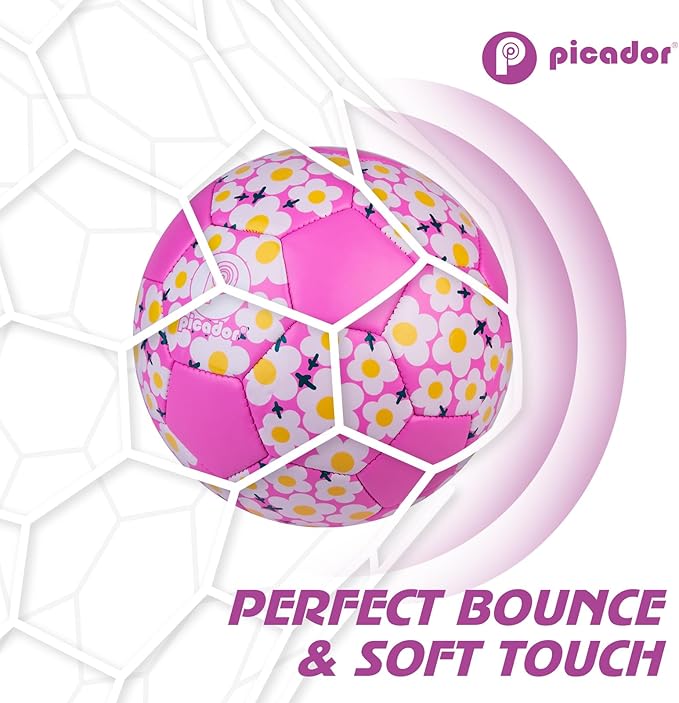 Soccer Ball Size 3, Size 4 - Kids Aged 3-5 6-8 8-12 Outdoors Sports Training Playing Ball Set with Pump Teens Girls Boys Back to School Gift