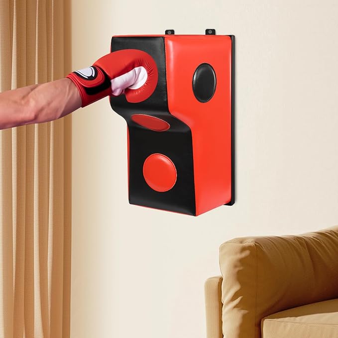 Wall Mounted Boxing Punching Bag, Wall Mount Uppercut Boxing Pad Training Equipment for Hooks Wall Target Heavy Wall Punching Bag for Adults, Bedroom, Living Room, Gym, Up to 881.85 lbs