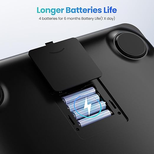 Smart Scale for Body Weight, 4.3" Color Display Digital Weight Scale, High Precision Wi-Fi Bathroom Scale with BMI, Body Fat, Muscle Mass, 20 Body Composition Scale Sync App, 400 lbs, Black