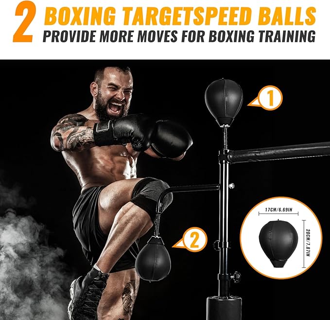 Generic Boxing Speed Trainer 2bag, Black, JR-0099