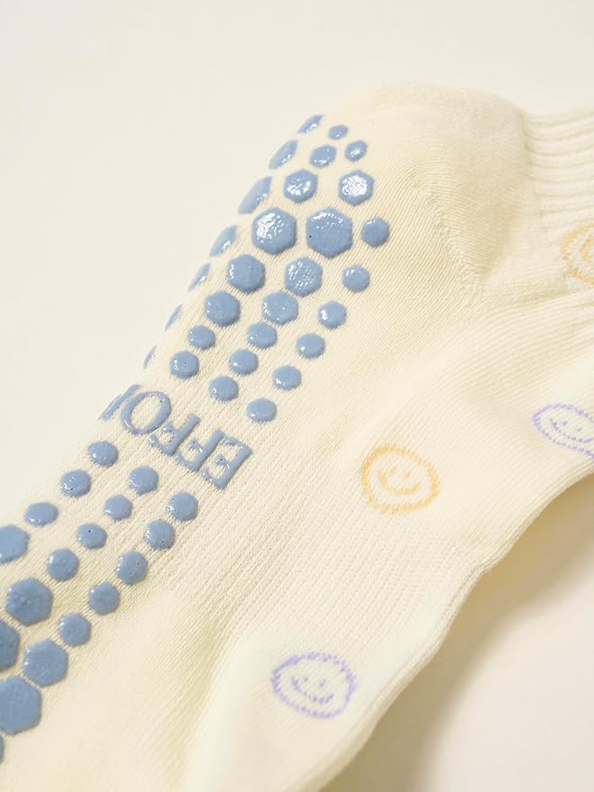 Crew Half Calf Grip Socks, Cutest Fruits Pilates Socks, Ruffle socks, Non-Slip, Barre Yoga Fitness