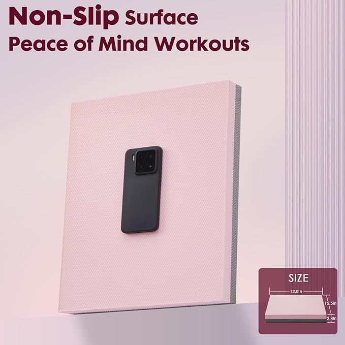 Balance Pad- High-Density Foam Cushion Mat for Yoga, Exercise & Fitness, Non-Slip Stability Trainer for Core Workouts, Thick Foam Balance Board (19.7×15.7×2.4 in)