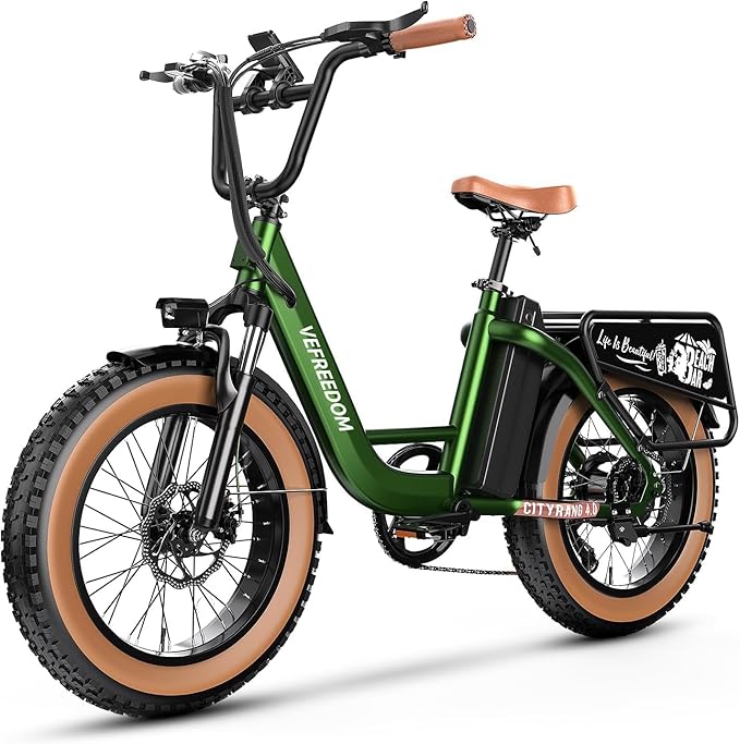 1500W Peak Electric Bike for Adults, 48V 20Ah Removable Battery Max Range 80Miles & 30MPH Electric Bicycle, 20''ร4.0" Fat Tire Ebike,Fast Cargo Ebikes,Commute Mountain E-Bike UL Certified