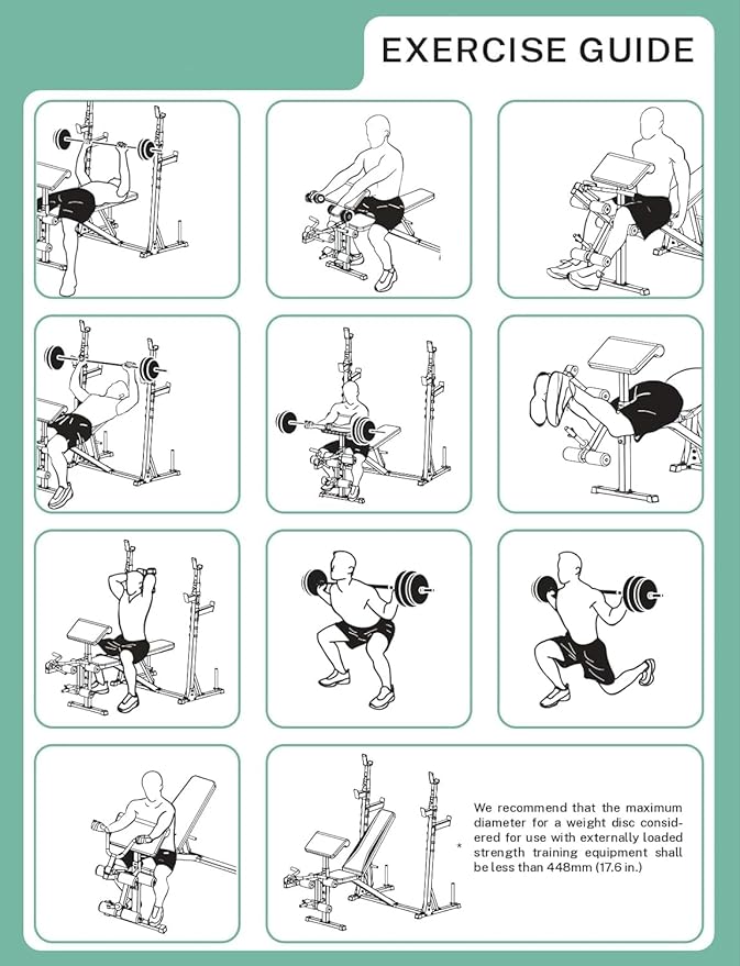 OPPSDECOR 900LBS Weight Bench Set with Squat Rack Preacher Curl Weight Bench with Leg Extension Bench Press Set Workout Bench for Home Gym Full Body Workout