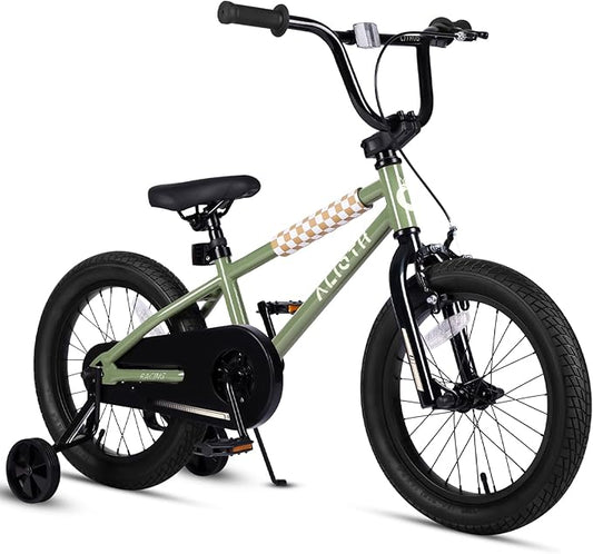 BMX Style Kids Bike for 2-8 Years Old Boys Girls Toddlers 12 14 16 Inches Bicycle with Training Wheels Coaster Brake, Multiple Color