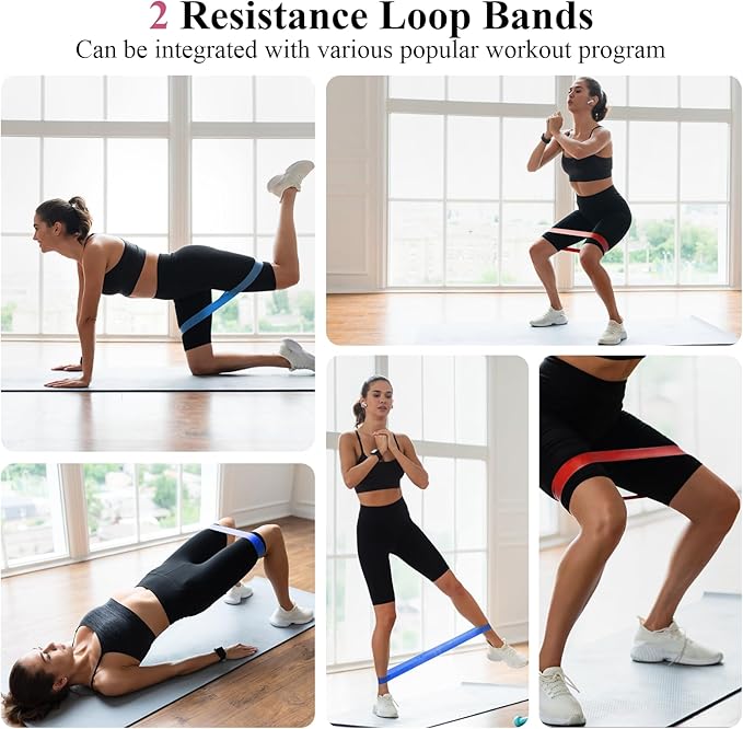 Pilates Bar Kit with Resistance Bands,Pilates Kit with Ab Roller Multifunctional Pilates Bar Pilates Stretch Fusion Bar Pilates Equipment for Home Workouts Women and Men