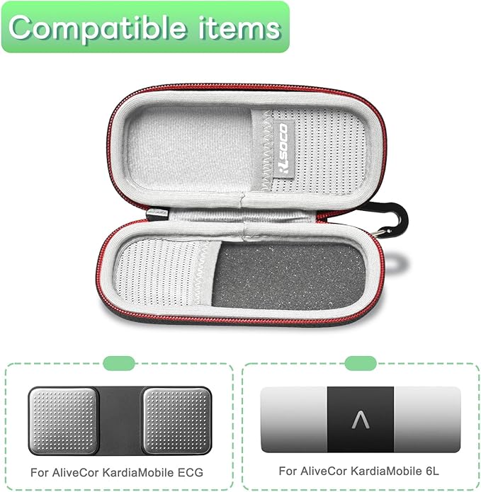 RLSOCO Hard Case for KardiaMobile 6L/6L Max 6-Lead Personal EKG Monitor (Case Only)