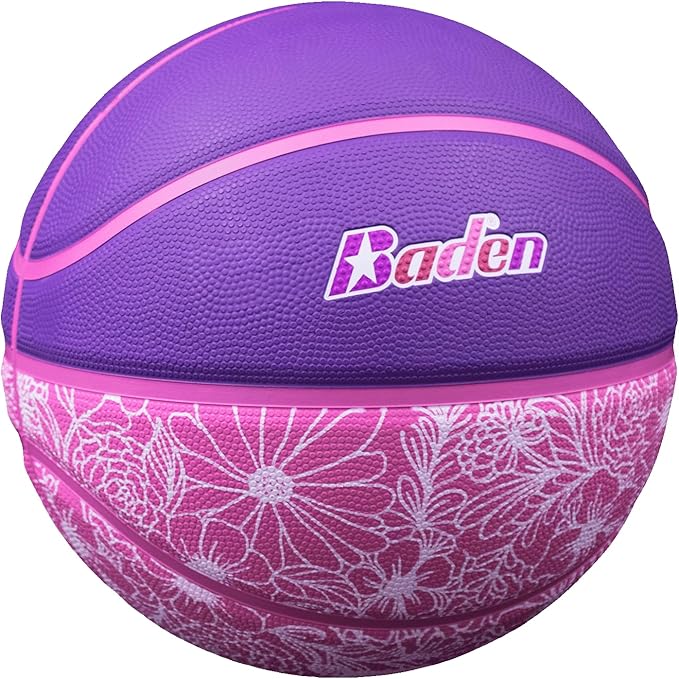 Baden | Legend Lifestyle Collection | Fun Design Outdoor Rubber Game Basketball | Youth & Adult Size 5,6,7