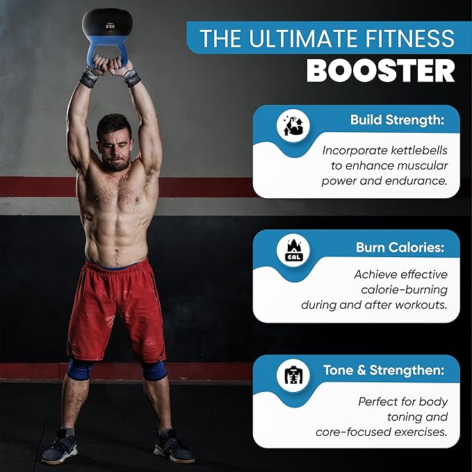 bintiva Soft Kettlebells - Sea and Iron Sand Filled Weights for Women and Men - Color Coded Kettle Bell Sets