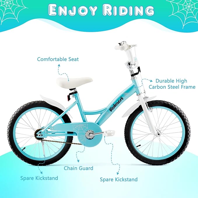Kids Bike 14 16 18 Inch Bicycle for 3-9 Years Boys Girls Bike,Children's Bicycle with Bell Training Wheels, Multiple Colors