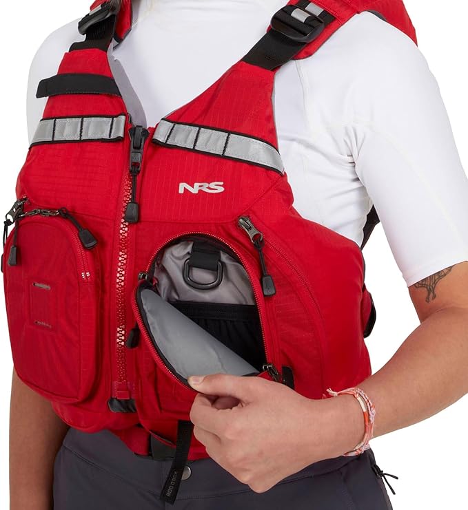 NRS Chinook OS Lifejacket (PFD) β Coast Guard Approved Adult Life Jacket for Off-Shore Kayaking, Fishing & Boating β Reflective Fishing Personal Flotation Device β Men's & Women's Life Vest