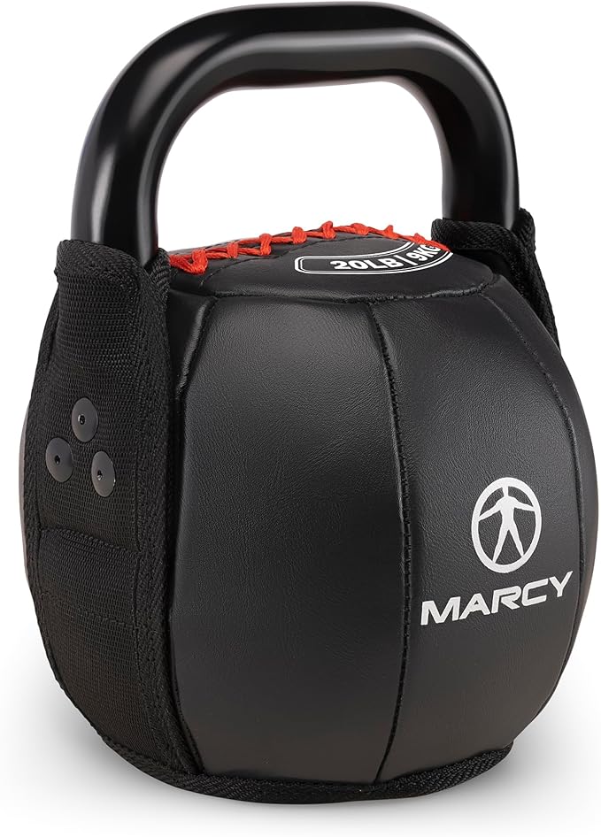 Marcy Strength Training Soft Kettlebell with Handle for Weightlifting, Conditioning, Strength and core Training 10 lbs - 40 lbs