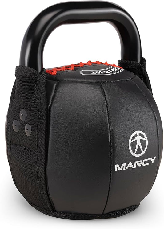 Marcy Strength Training Soft Kettlebell with Handle for Weightlifting, Conditioning, Strength and core Training 10 lbs - 40 lbs