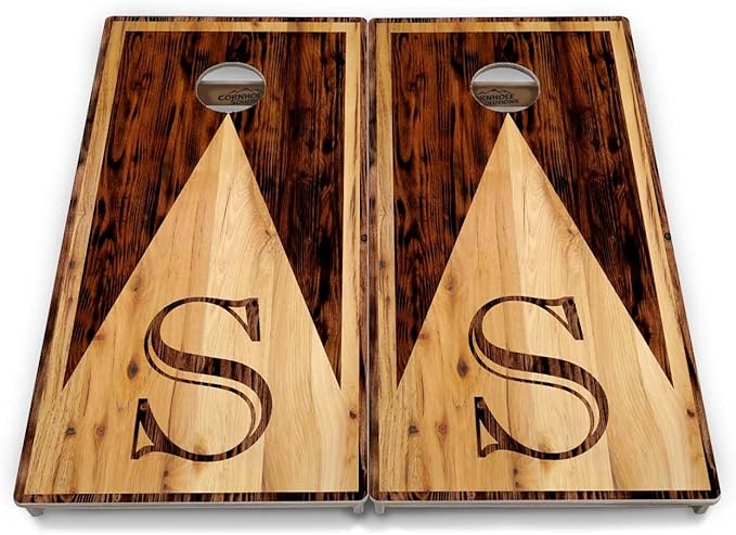 Tournament Cornhole Boards - Regulation 2'x4' Set 3/4" Baltic Birch - Bags Sold Separatetly (Wood Letter Design)