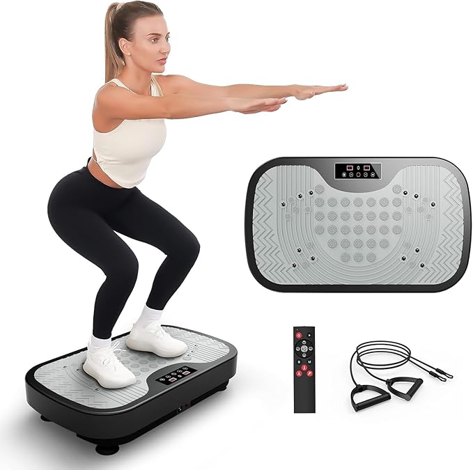 JOROTO Vibration Plate Exercise Machine, Vibration Platform Plate for Lymphatic Drainage & Weight Loss, Vibrating Plate Body Shaker Exercise Machine for Women Whole Body Workout