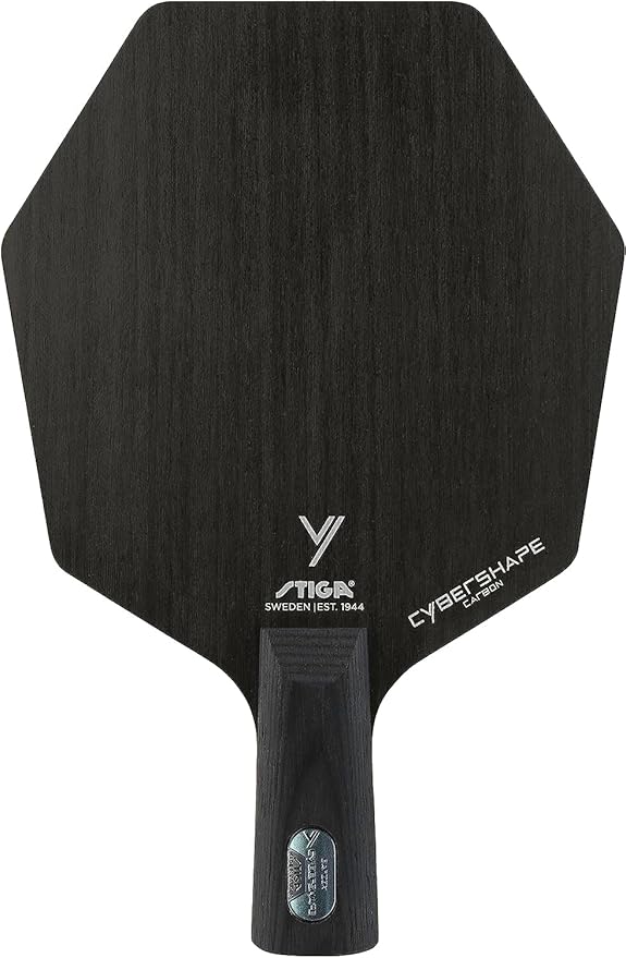 Stiga Cybershape Carbon Table Tennis Blade | Ping Pong Paddle - Unique Design for Larger Hitting Area & Increased Control - Competition Approved