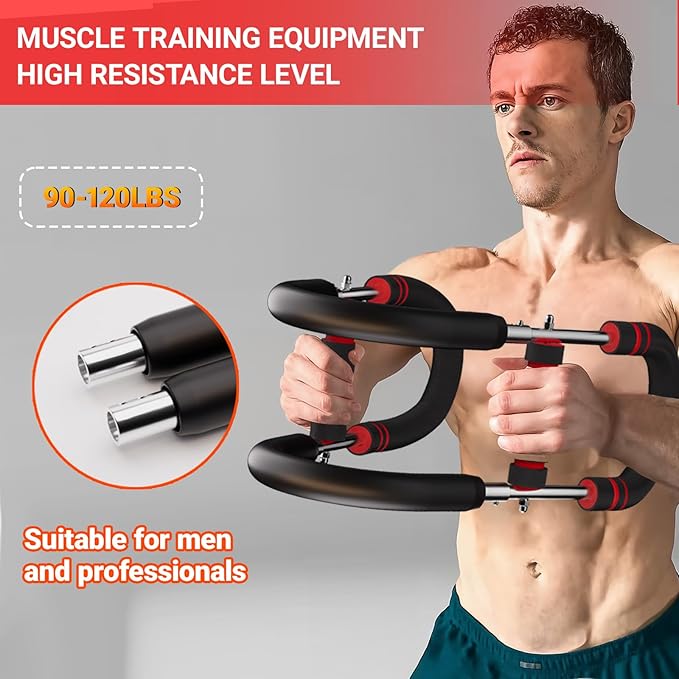 Twister Arm Trainer,30-120lb Adjustable Arm Chest Exerciser with 4 Resistance Springs for Men & Women,Detachable Power-Twist Home Fitness Equipment,Used to Enhance Upper Body Muscle Strength