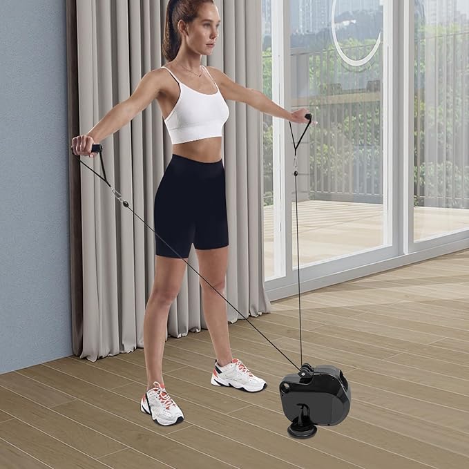 Rope Trainer Machine, Suction Cup Rope Sport Training Device,Gym Body Exersise Pull Rope Strength Training Equipment,Athletic Tool Machine for Bedrooms,Living Rooms, Offices, Gyms, Balconies