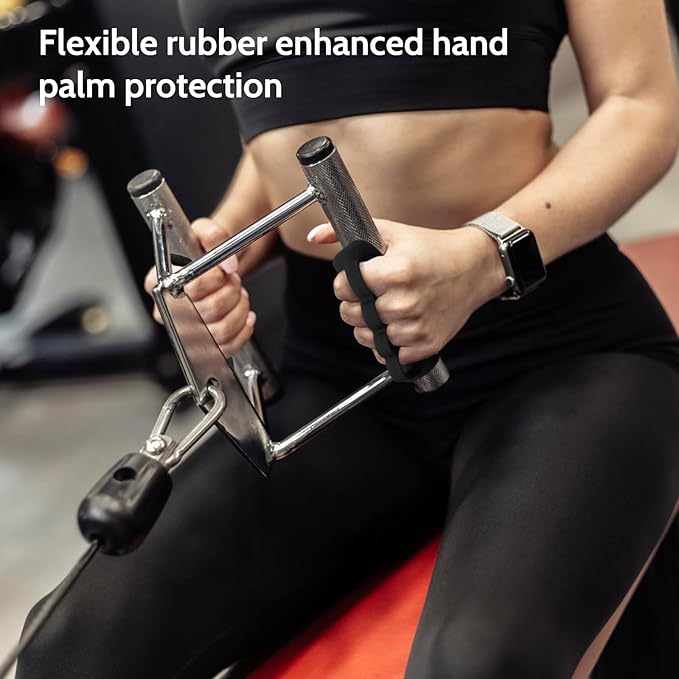 Anti-Slip Workout Grips: New Rubber Gym Grips Deadlifts Palm Protection Gloves for Weight Lifting, Dumbbell, Deadlift, Bar Pad Pull Up Grippers, Gym Training and Exercise for Men Women