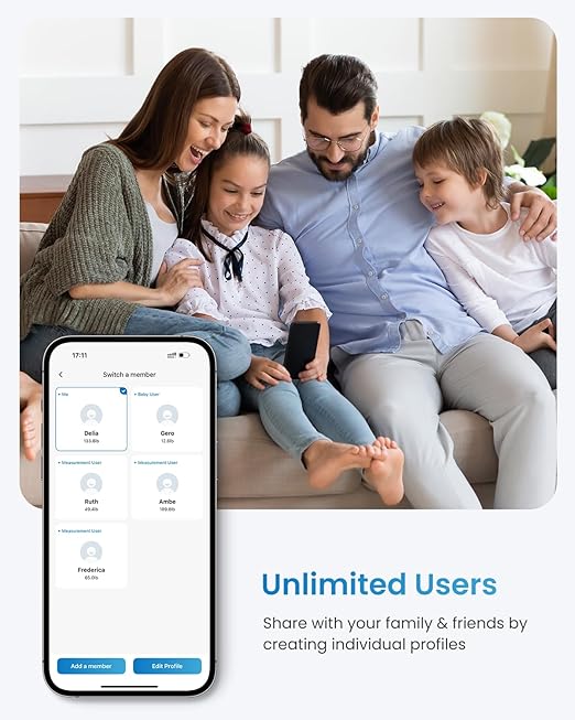 RENPHO Smart Scale and Tape Measure, Digital Bluetooth Scale with Tape Measure for Body Measuring, Weight Loss, Muscle Gain, Gift, 400lbs, Inches/cm