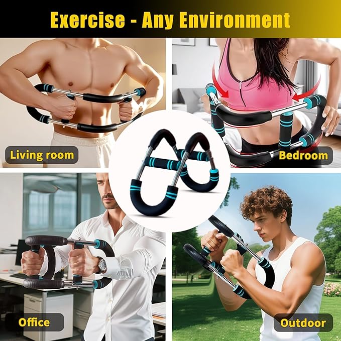 Twister Arm Trainer, Adjustable Chest Workout Equipment, Portable Chest and Arm Trainer Exerciser for Men&Women, Home Gym Equipment for Shoulder/Chest/Triceps (60-110lb)