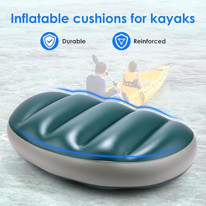 2 Pack Kayak Seat Cushions, Waterproof, Thicken, Canoe Seats, Kayaking Accessories, Kayak Seat Pad, Sit On Top Kayak