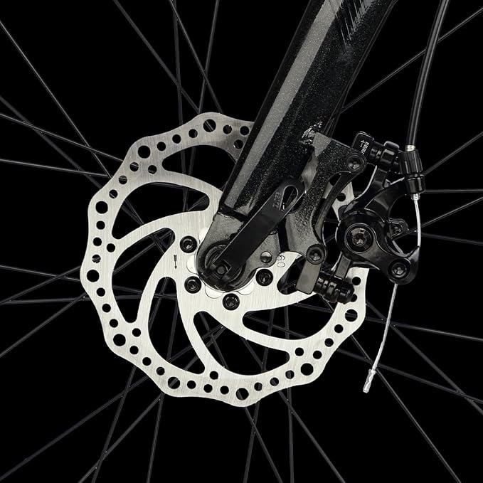 AVASTA Jupiter 700C Road Adult Step-Over Hybrid Cycling Bike Bicycle, Aluminum Frame, 21-Speed, Dual Disc Brakes, Multpile Colors for Men Woman Male Female