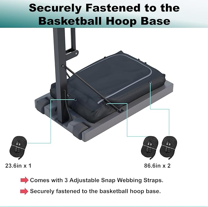 Basketball Hoop Sandbag,Weather-Proof Heavy Duty Weighted Base Anchor for Basketball Hoops, Basketball Hoop Anchor Can Hold in Excess of 200 lbs,Extra Safety for Your Sport