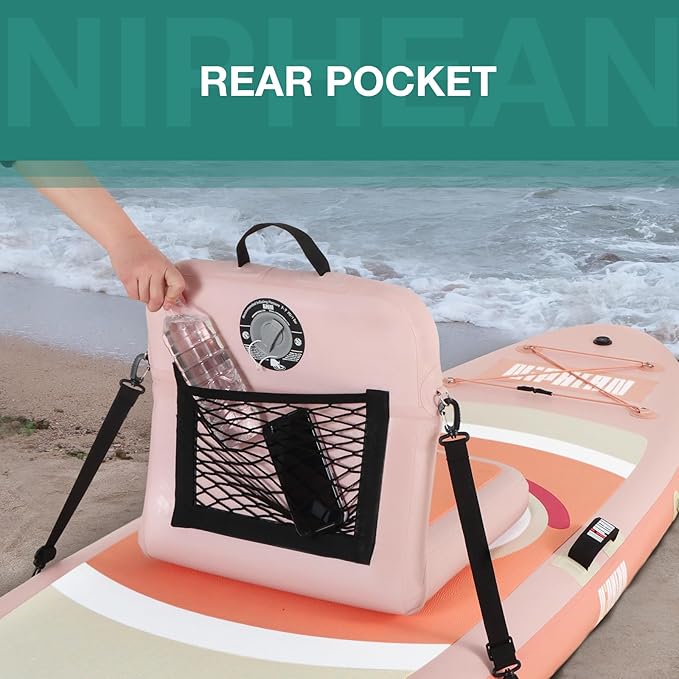 Niphean Inflatable Kayak Seat with Back Support, Sturdy Paddle Board Seat for Inflatable Boards, Canoe Seat, Boat Seat, SUP Seat, Supportive Kayak Seats with Back Support for Versatile Use