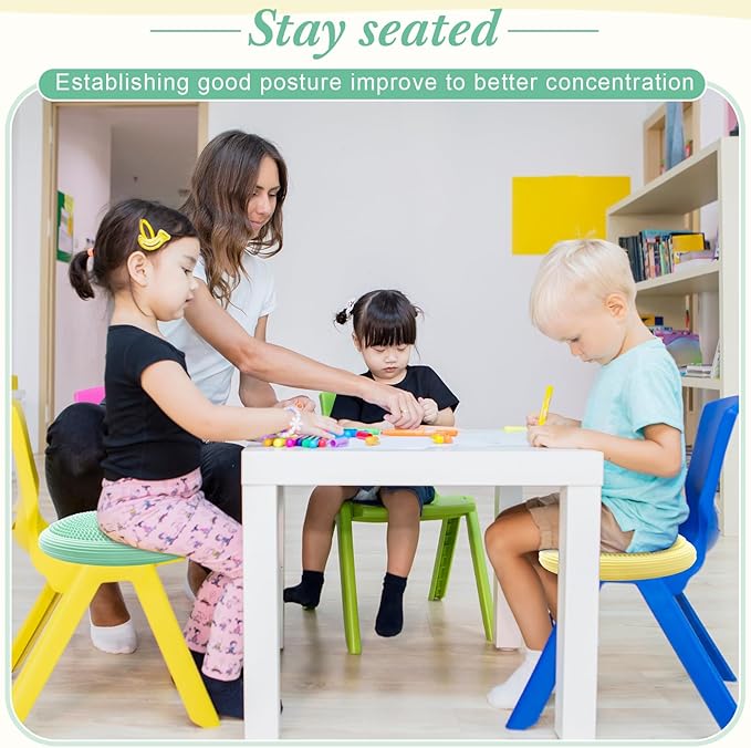 Libima 2 Pcs Wobble Cushion with Inflation Pump Wiggle Seat Flexible Sensory Seating Balance Disc Board for Men Women Physical Exercise Improving Posture Home Office